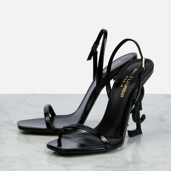 Saint Laurent Opyum Opium 110 YSL Heels Ankle Strap Leather Sandals Shoes - Picture 4 of 16